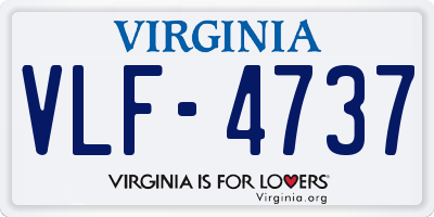 VA license plate VLF4737