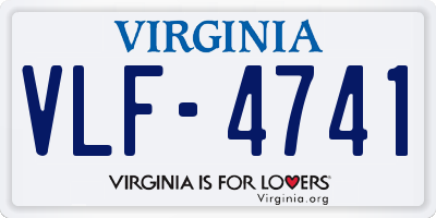 VA license plate VLF4741