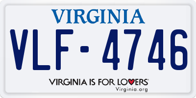 VA license plate VLF4746
