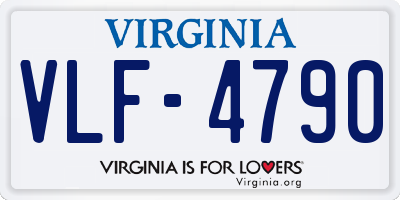 VA license plate VLF4790