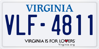 VA license plate VLF4811