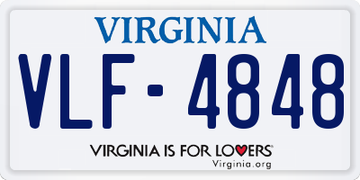 VA license plate VLF4848