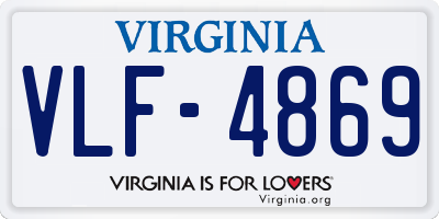 VA license plate VLF4869