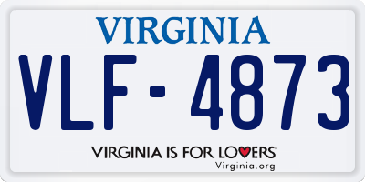 VA license plate VLF4873