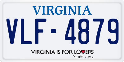 VA license plate VLF4879
