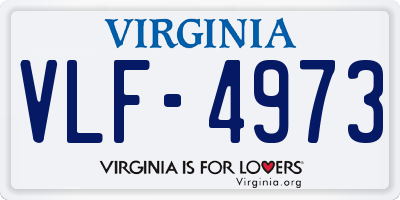 VA license plate VLF4973