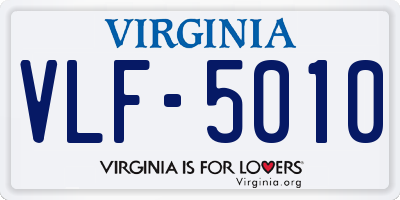 VA license plate VLF5010