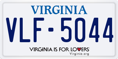 VA license plate VLF5044