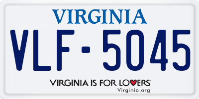 VA license plate VLF5045