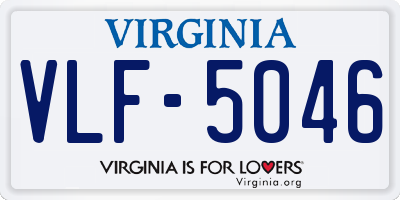 VA license plate VLF5046