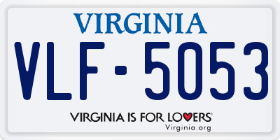 VA license plate VLF5053