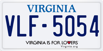 VA license plate VLF5054