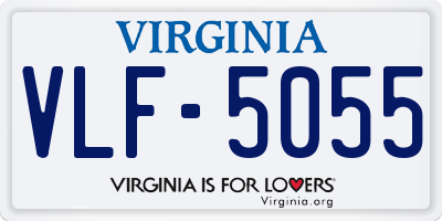 VA license plate VLF5055