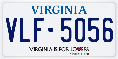 VA license plate VLF5056