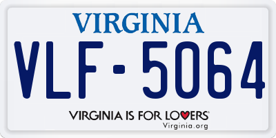 VA license plate VLF5064