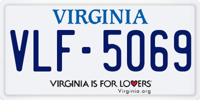 VA license plate VLF5069