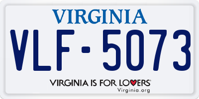 VA license plate VLF5073