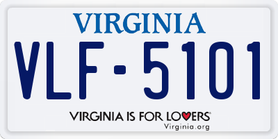 VA license plate VLF5101