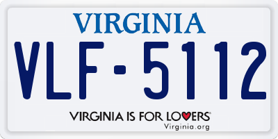 VA license plate VLF5112