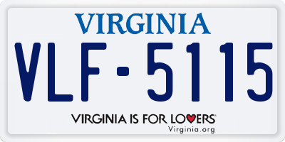 VA license plate VLF5115