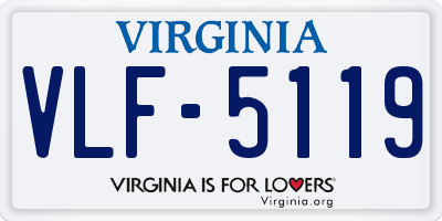 VA license plate VLF5119