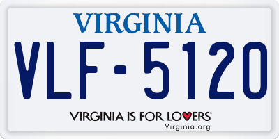 VA license plate VLF5120