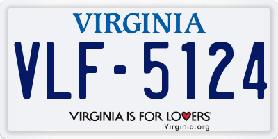 VA license plate VLF5124