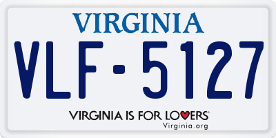 VA license plate VLF5127