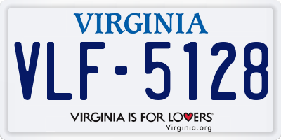 VA license plate VLF5128