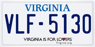 VA license plate VLF5130
