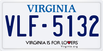 VA license plate VLF5132