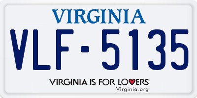 VA license plate VLF5135