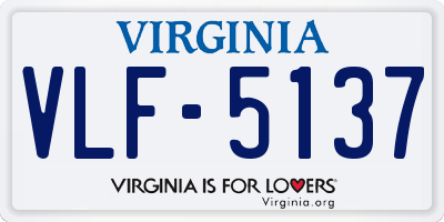 VA license plate VLF5137