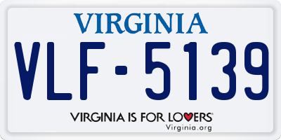 VA license plate VLF5139