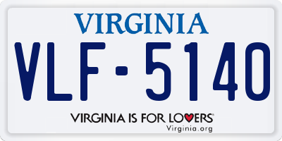 VA license plate VLF5140