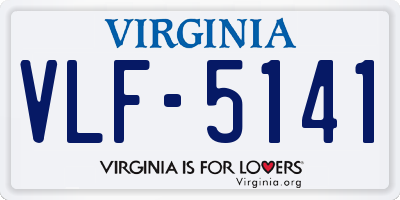 VA license plate VLF5141