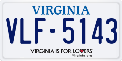 VA license plate VLF5143