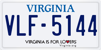 VA license plate VLF5144