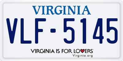 VA license plate VLF5145