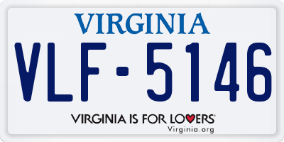 VA license plate VLF5146