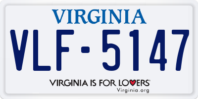 VA license plate VLF5147