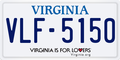 VA license plate VLF5150