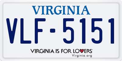 VA license plate VLF5151