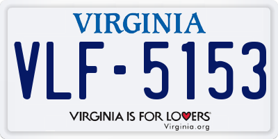 VA license plate VLF5153