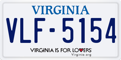 VA license plate VLF5154