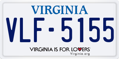 VA license plate VLF5155