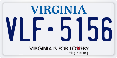 VA license plate VLF5156