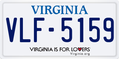 VA license plate VLF5159