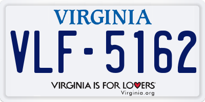 VA license plate VLF5162