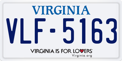 VA license plate VLF5163